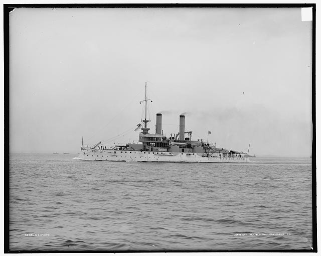 USS Iowa,American battleships,boats,water,Detroit Publishing Company,c1905