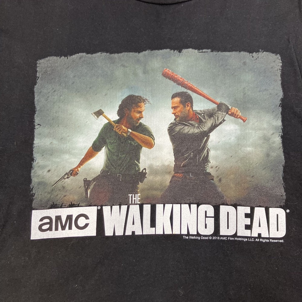 The Walking Dead Graphic Tee Black Adult 2XL AMC Horror Show Shirt