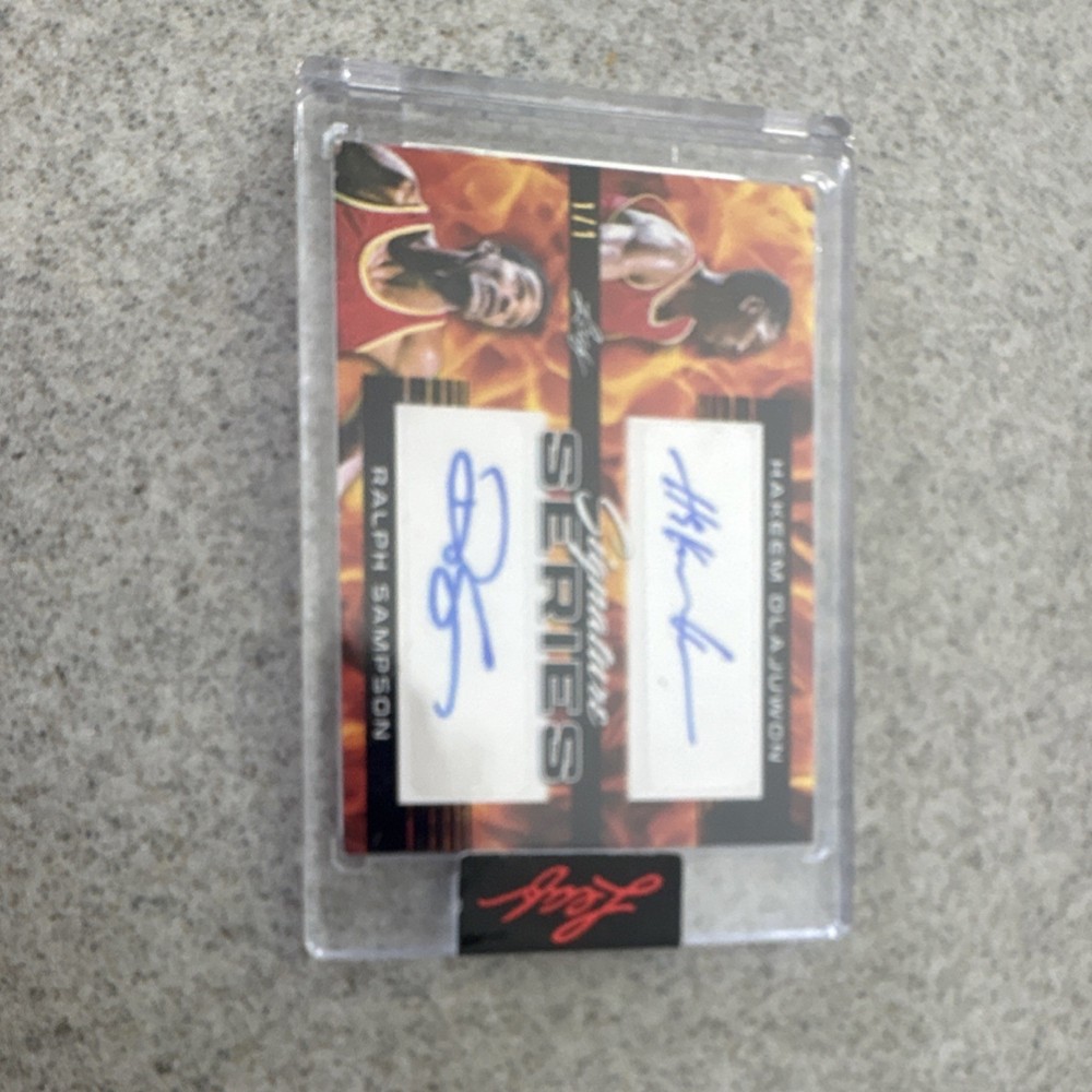 Leaf Signature Series Dual Autograph Hakeem Olajuwon Ralph Sampson #DA-18