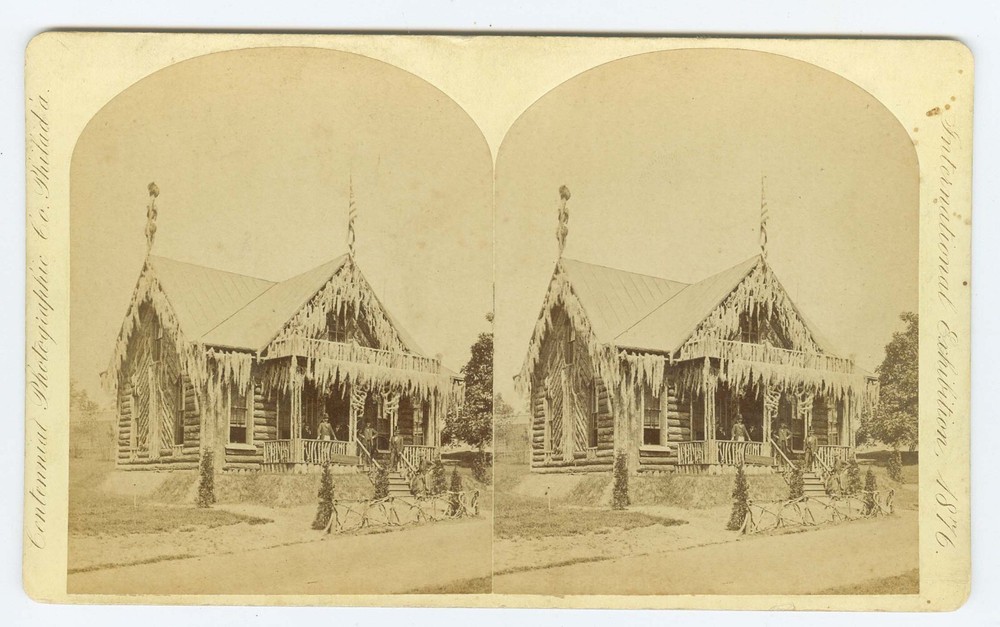 D1207~ CENTENNIAL EXPOSITION 1876 Stereoview – Mississippi Building