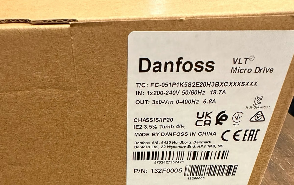 Danfoss  FC-051P1K5S2E20H3BXCXXXSXXX Micro Drive 132F0005