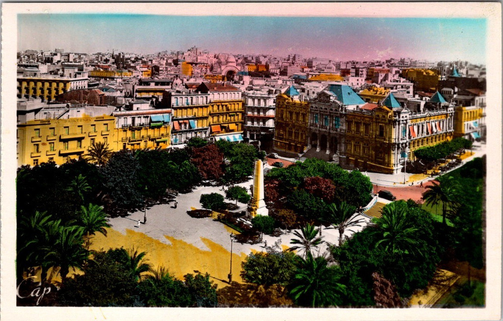 Vintage 1940s Oran Algeria Postcard – Place du Maréchal Foch C.A.P. Paris