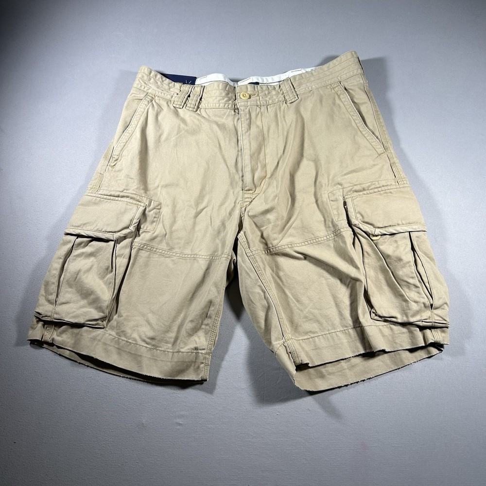 Mens Polo Ralph Lauren Cargo Shorts Khaki Classic Fit NWT Size 36 Cotton