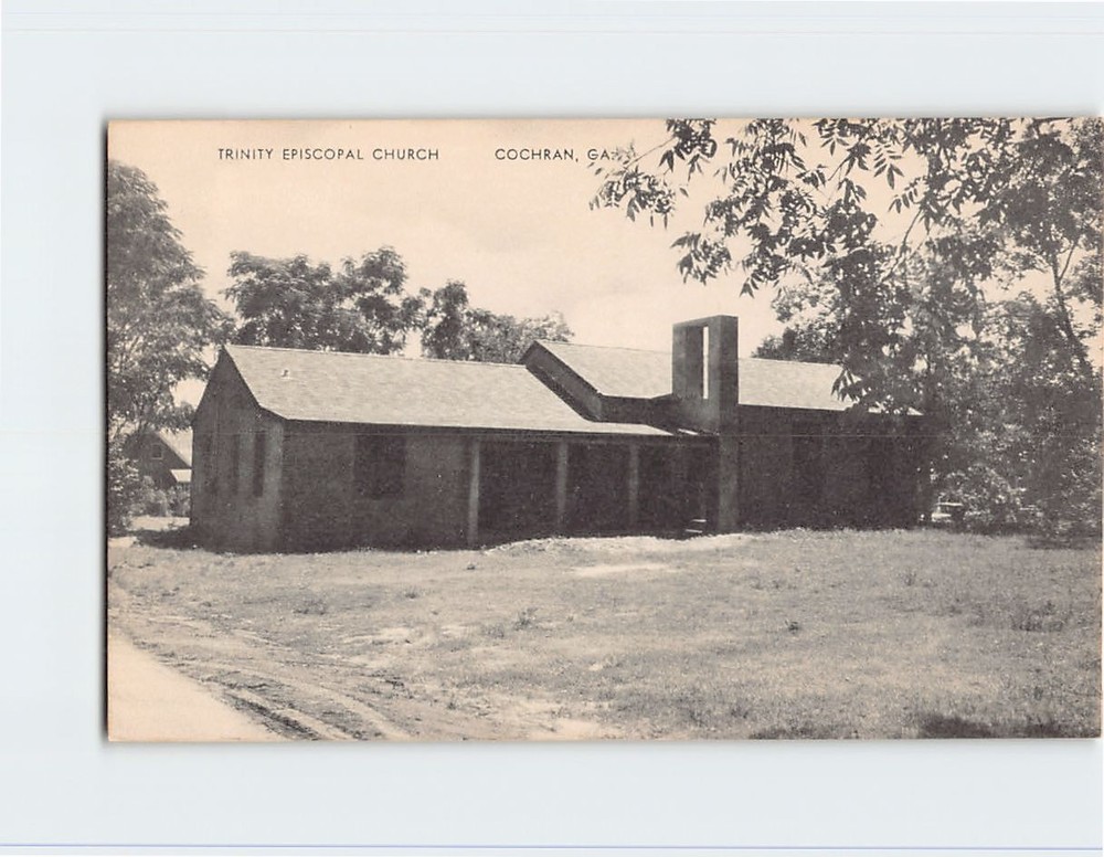 Postcard Trinity Episcopal Church Cochran Georgia USA