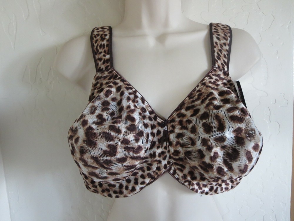 WACOAL 42D  #855167 AWARENESS FULL FIGURE UNDERWIRE BRA, BROWN/ WILD, NWT $67