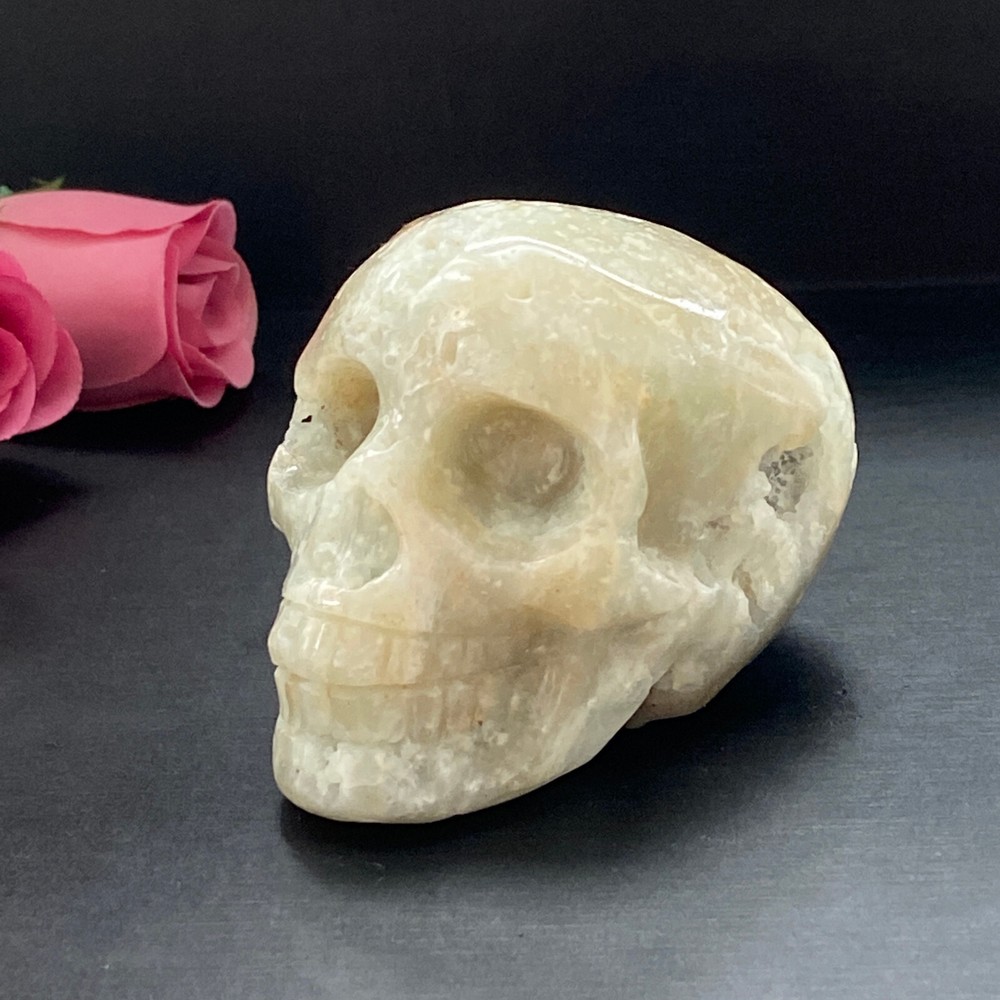 156G  Natural Amazon Quartz Skull Carving Quartz Crystal Skull Healing