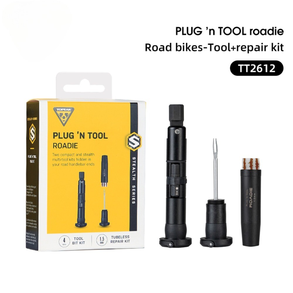 Multifunctional MTB Road Bike Repair Tool Set with Hidden Handle and Tubeless Tire Insert  