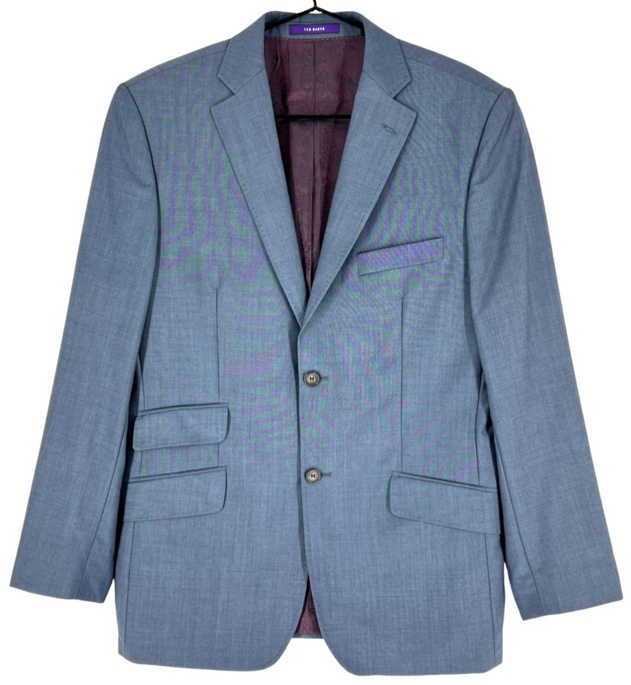 Ted Baker Men Endurance Wool Blazer Jacket Size 40 R