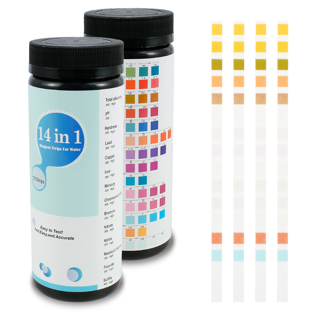 14 In 1 Accurate Quick Water Quality Test Strips Hot Tub SPA Swimming Pool ♫