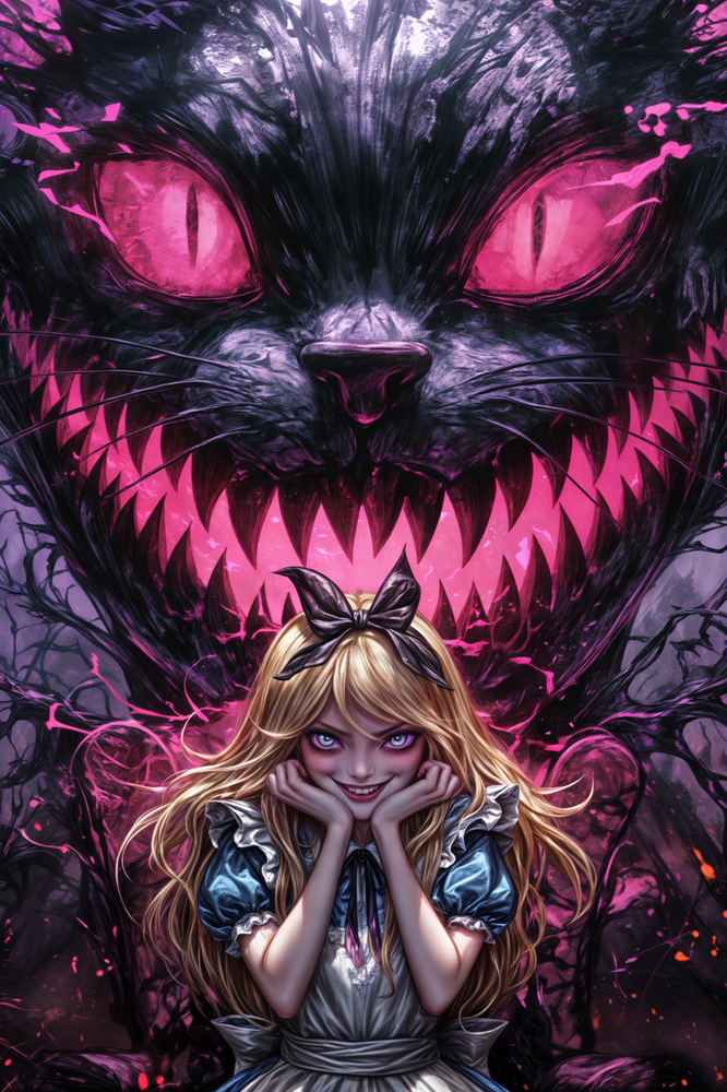 ALICE IN NIGHTMARELAND Fine Art Print 13x19 Limited to 1/30