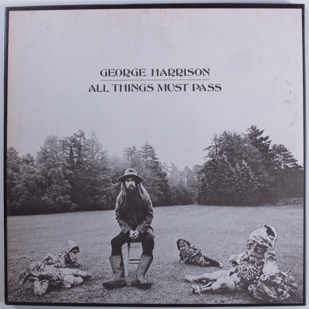 GEORGE HARRISON All Things Must Pass APPLE STCH-639 3XLP boxset with poster d