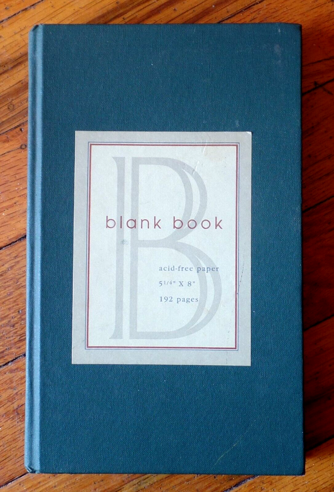 Vintage Green Acid-Free Blank Hardcover Diary 5.25 x 8 Inches-image