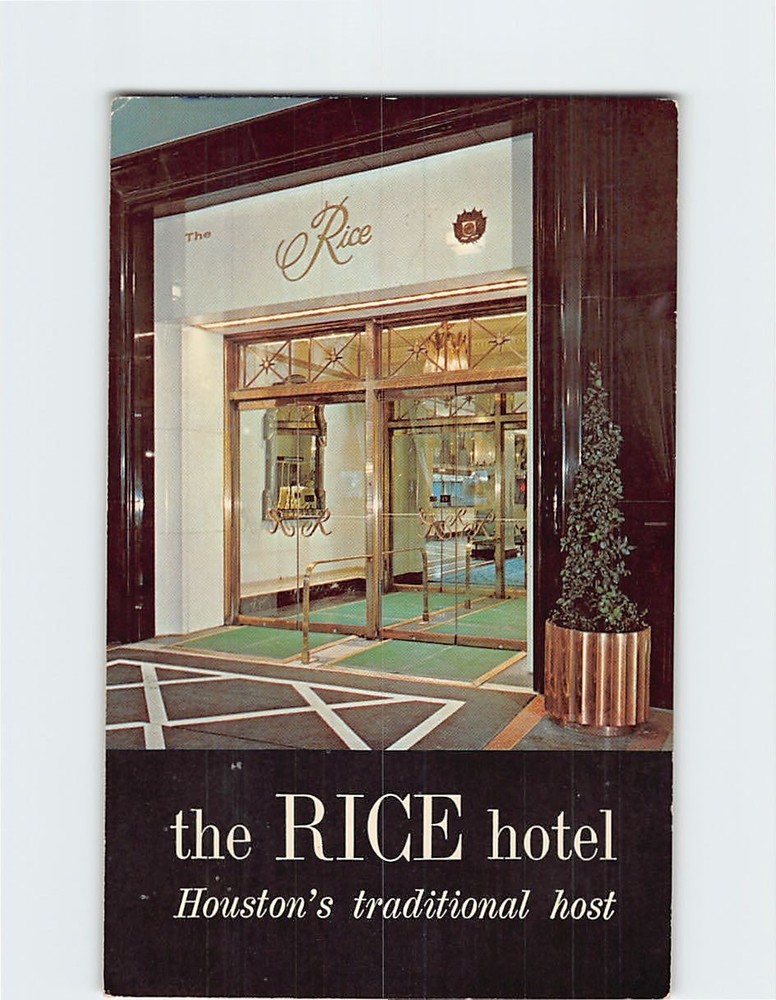 Postcard Rice Hotel Houston Texas USA