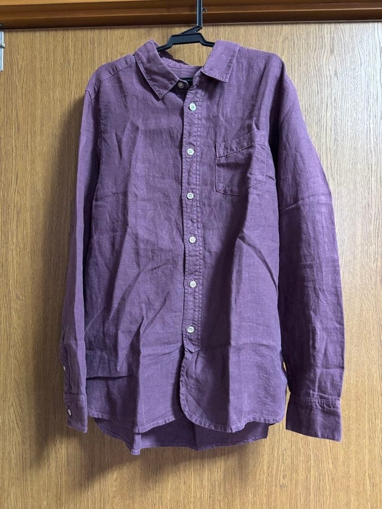 Nest Robe Linen Long Sleeve Shirt Purple Soft Spring Autumn Wear 60cm Length