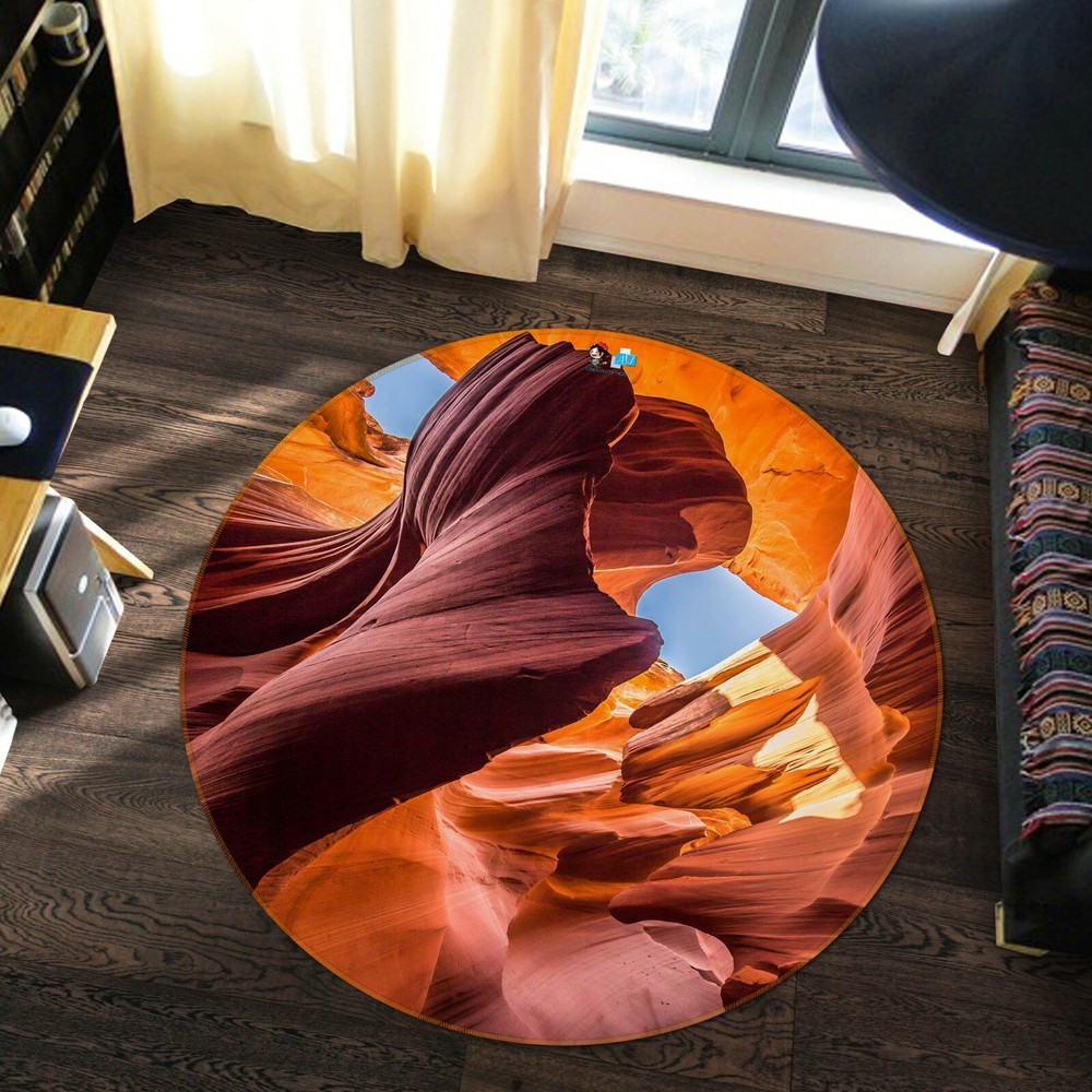 3D Cave Rock NAO6096 Game Rug Mat Elegant Photo Carpet Mat Fay