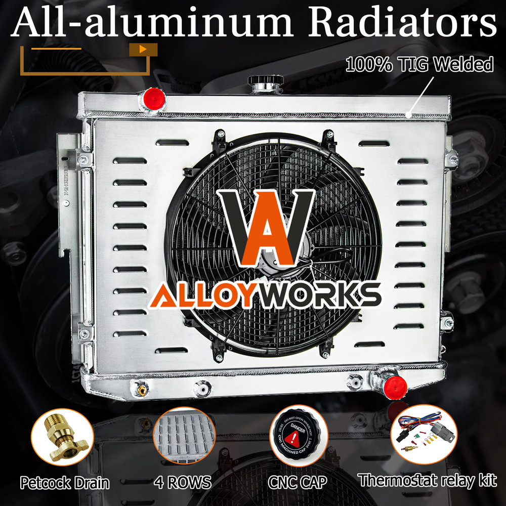 4 Row Radiator Shroud Fan Relay For 1973 1974 Dodge Coronet Charger Satellite AT