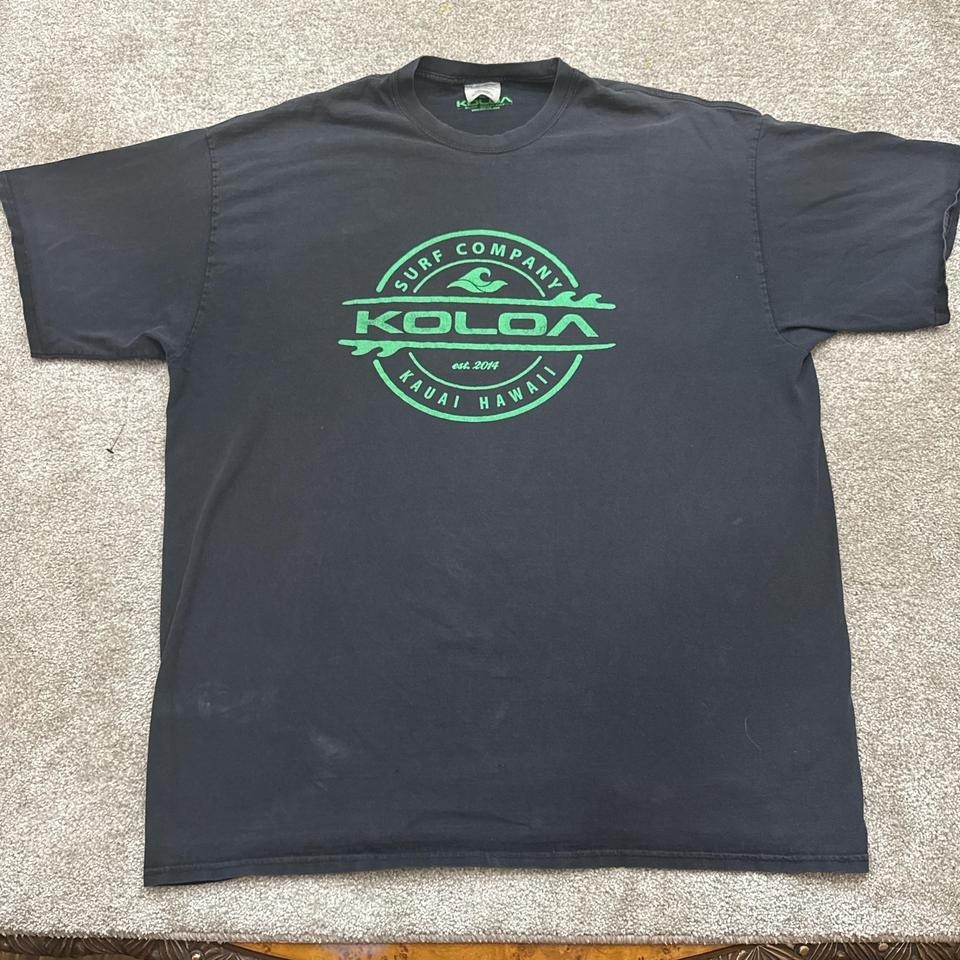 Koloa Surf Company Kauai Hawaii T-Shirt 2X Black Island Surf Graphic Tee