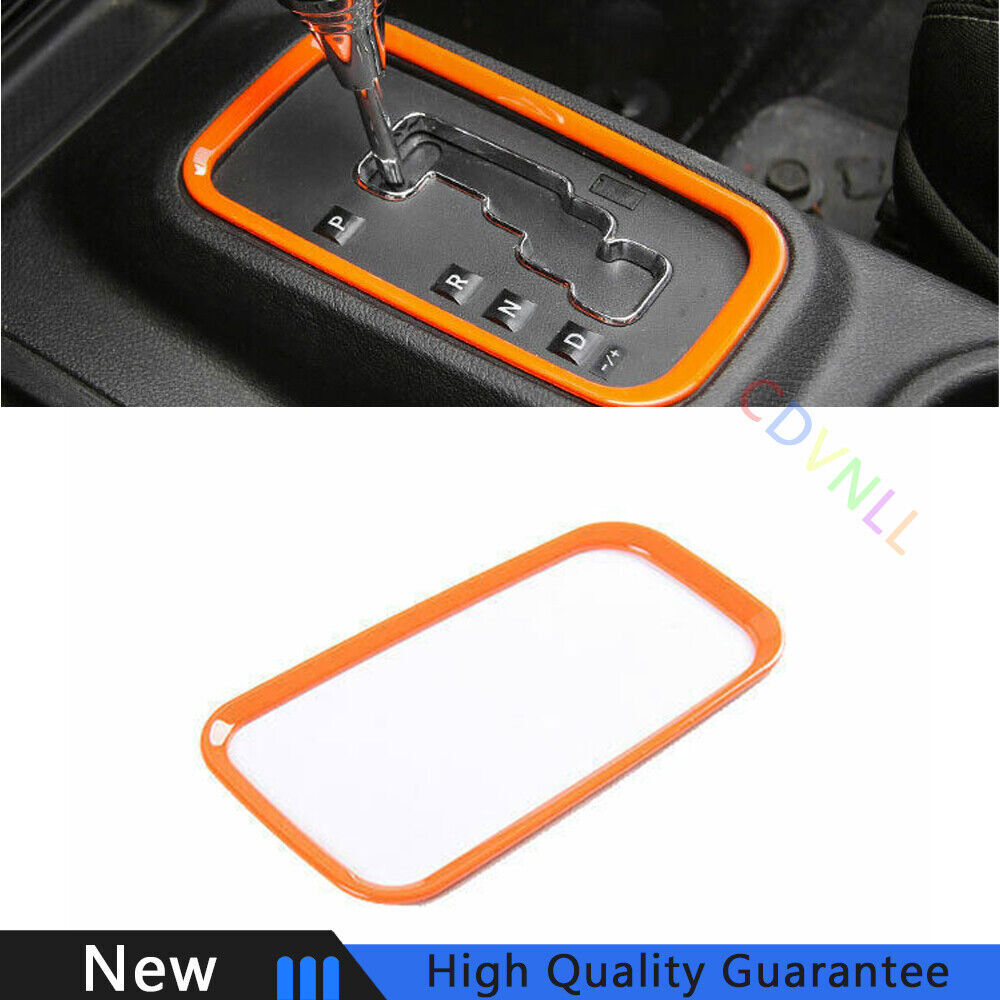 For Jeep Wrangler JK 2011-17 Bright Orange Middle Console Gear Shift Frame Trim