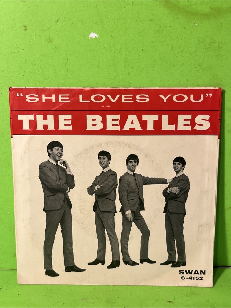 The Beatles She Loves You/I’ll Get You-1964 Swan 45 rpm 7” picture sleeve -EX