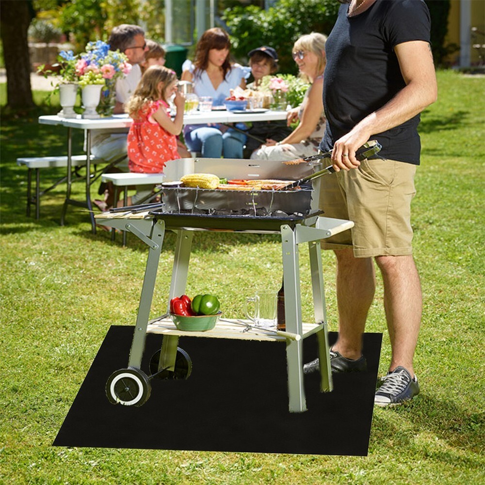 Barbecue Tools Grill Mat BBQ Tools Black Cooking Accessories Decking Area