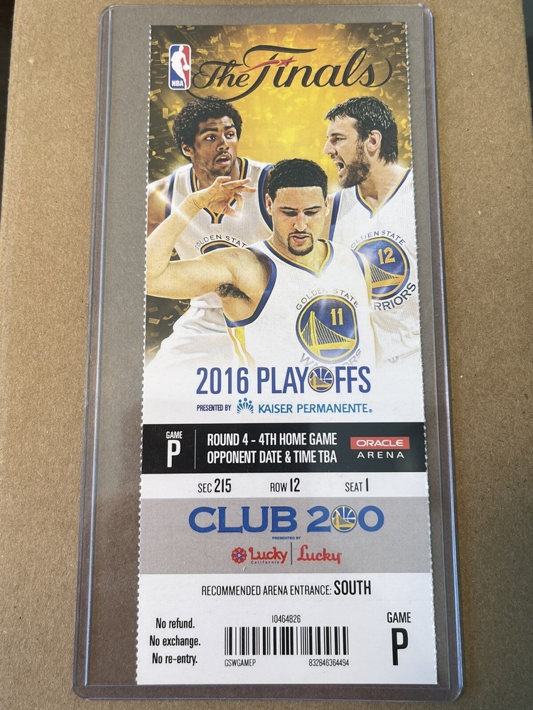 2016 NBA Finals Game 7 Ticket Stub Cavaliers Warriors The Block Lebron James MVP