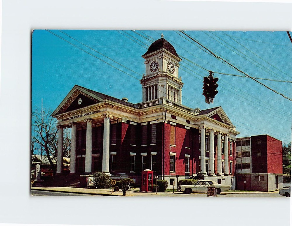 Postcard Washington County Court House Main Street Jonesboro Tennessee USA