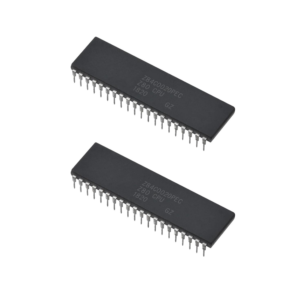 2pcs Z84C0020PEC Z80 Z80CPU IC CPU Microprocessor 20MHz,DIP-40.