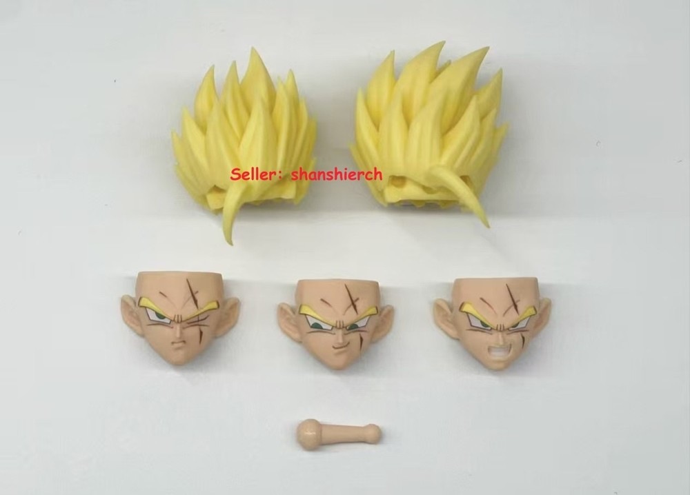 HM custom 1/12 shf Future Gohan Super Saiyan yellow Hair Head Sculpt Accessories
