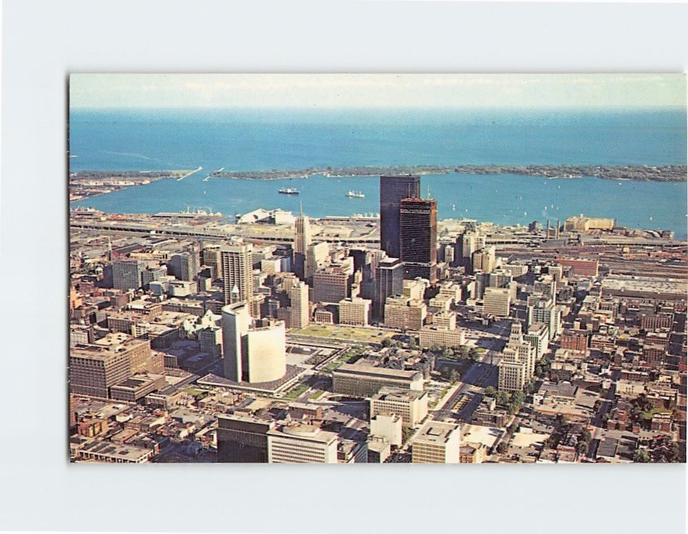 Postcard Aerial View Downtown Toronto Ontario Canada