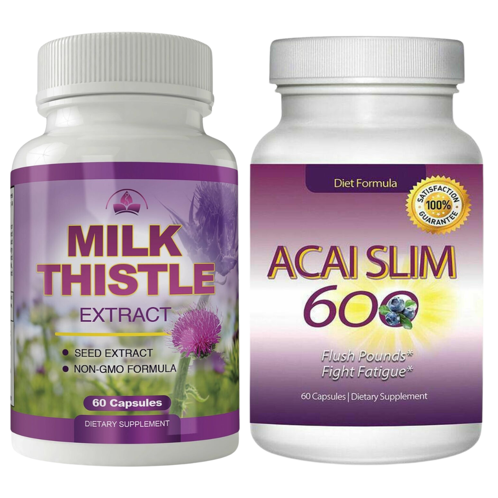 Natural Milk Thistle Promote Health Liver Acai Slim Berry Weight Loss Supplement-image