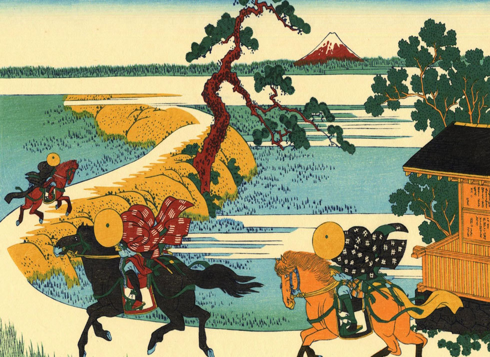 HOKUSAI - Horses - *FRAMED* CANVAS ART - 16