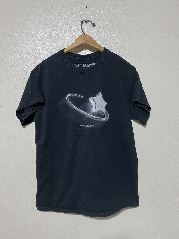 Pop Smoke Faith Vintage Tee Size Medium Rap Hip Hop Black Rare