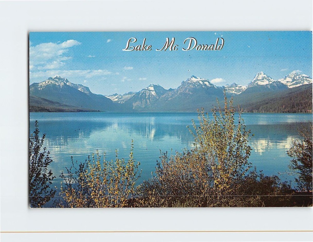Postcard Lake McDonald Glacier National Park Montana USA