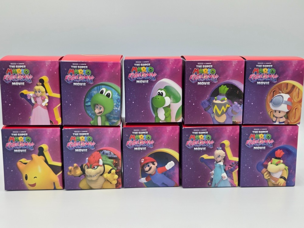 McDonald's Happy Meal The Super Mario Galaxy Movie Figure Complete Set of 10 NEW