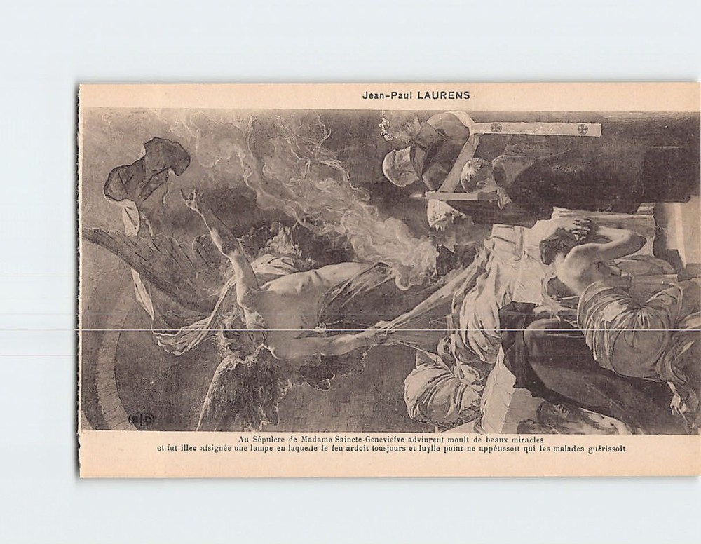 Postcard The Transfiguration of Saint Genevieve by Jean-Paul Laurens