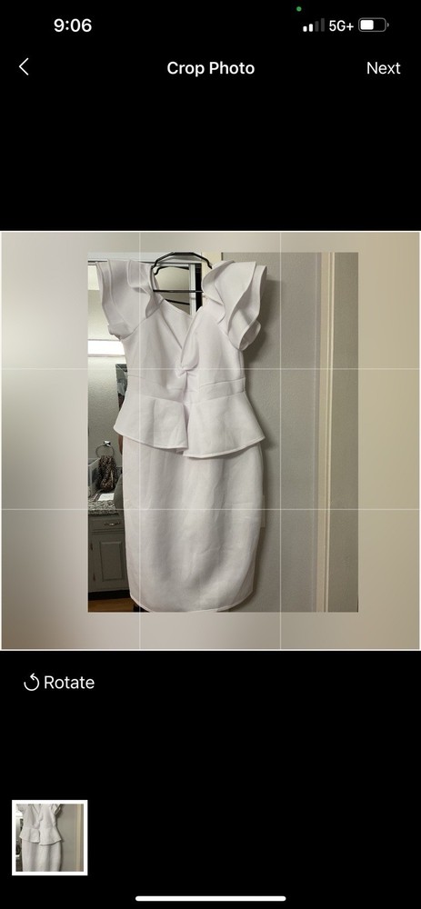 Unbranded White Ruffled Short Sleeve Formal Plus Size Midi Dress. 4xl
