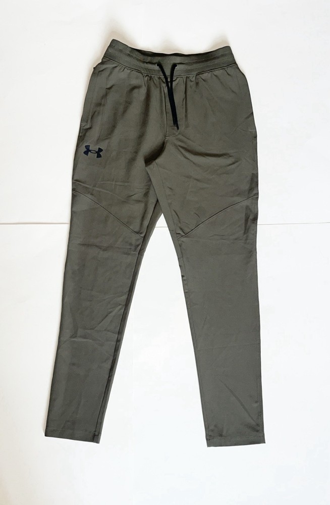 Under Armour Men's Jogger Pants Size Medium Green Pockets Elastic Waist Stretch