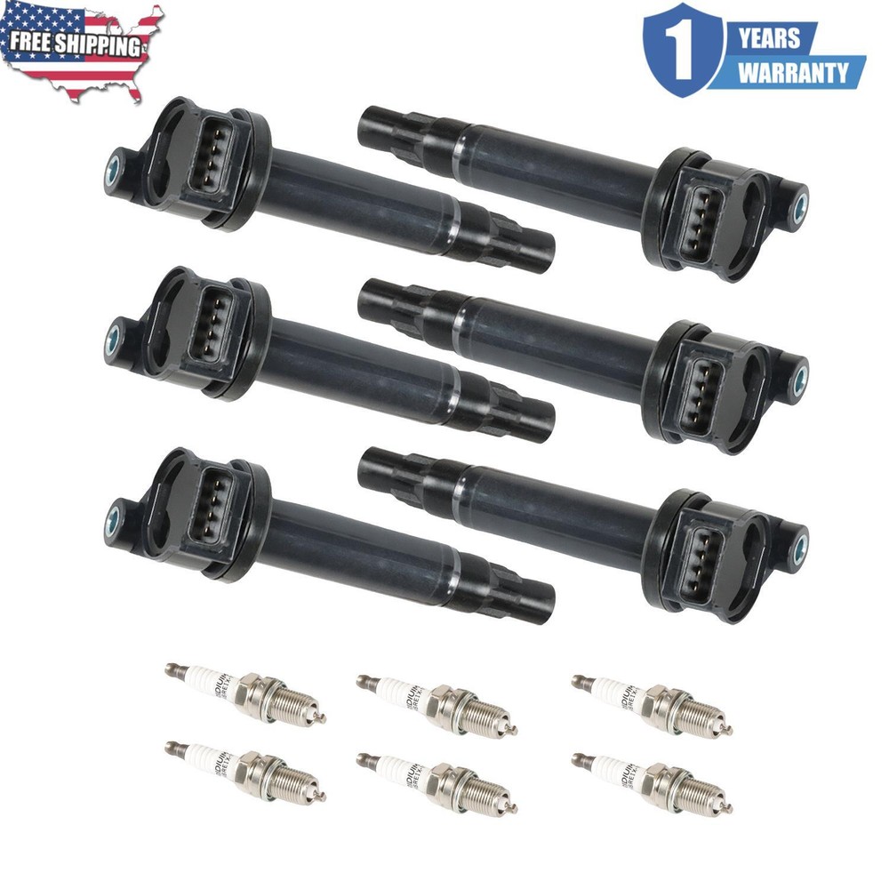 6pcs Ignition Coils & Iridium Spark Plugs for 2005-2006 Toyota Camry UF506 2756