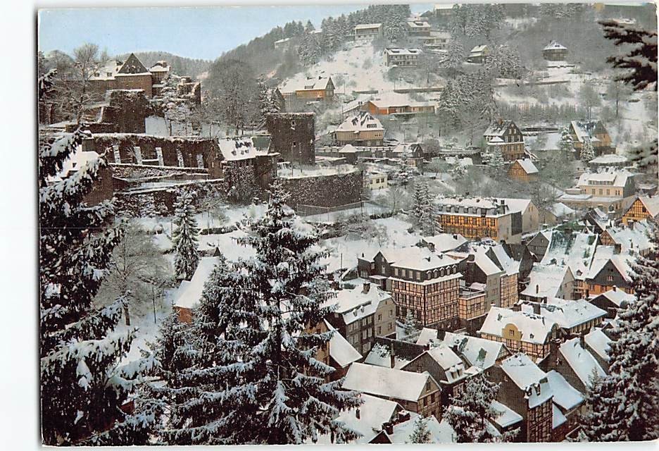 Postcard Aerial View Monschau Germany