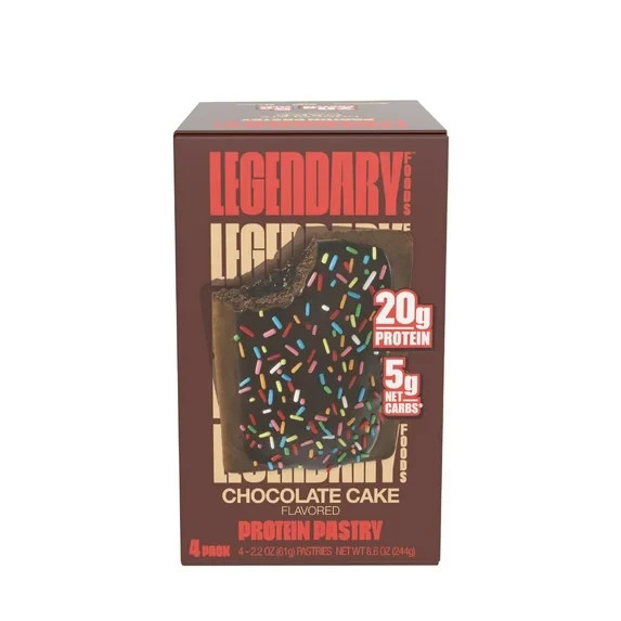 Legendary Protein Pastry - Chocolate Cake 4 Pack | Protein Snack | Gluten-free