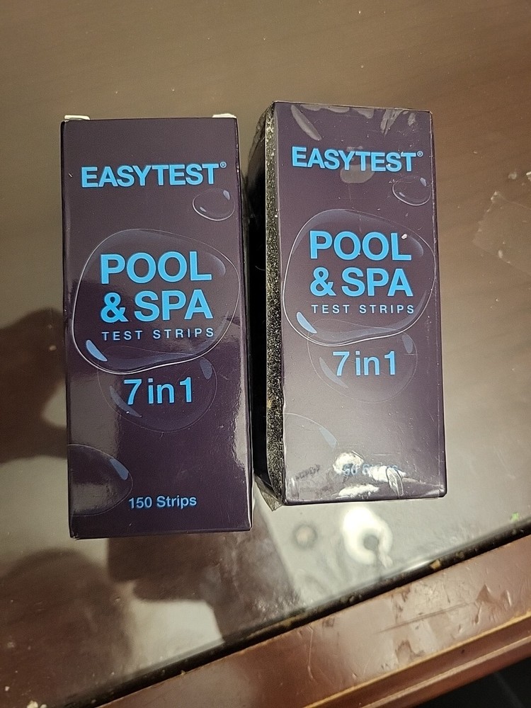 EASYTEST 7-Way Pool Test Strips 150×2 Strips Water Chemical Testing for Hot tub