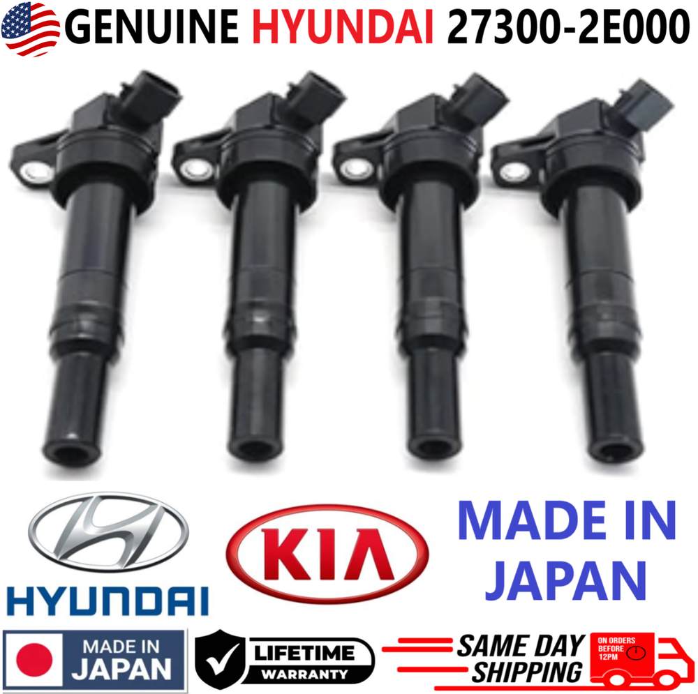 OEM HYUNDAI x4 Ignition Coils For 2012-2020 Hyundai & Kia 1.8L 2.0L, 27300-2E000