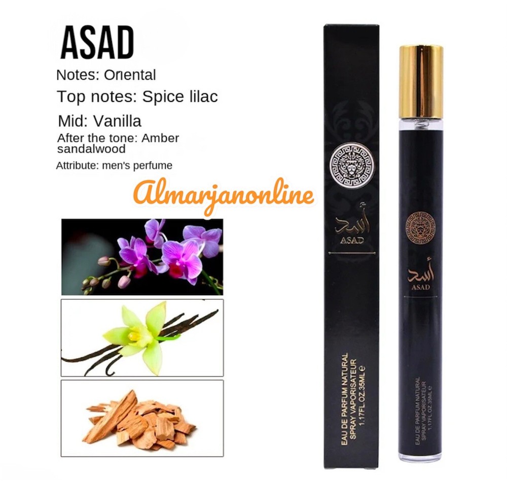 ASAD Travel Size 35ML Perfume By Lattafa Eau De Parfum Free Shipping