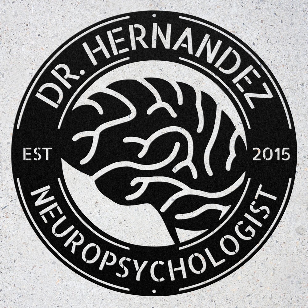 Personalized Neurologist Doctor Metal Sign Neuroscience Art for Clinic or Home
