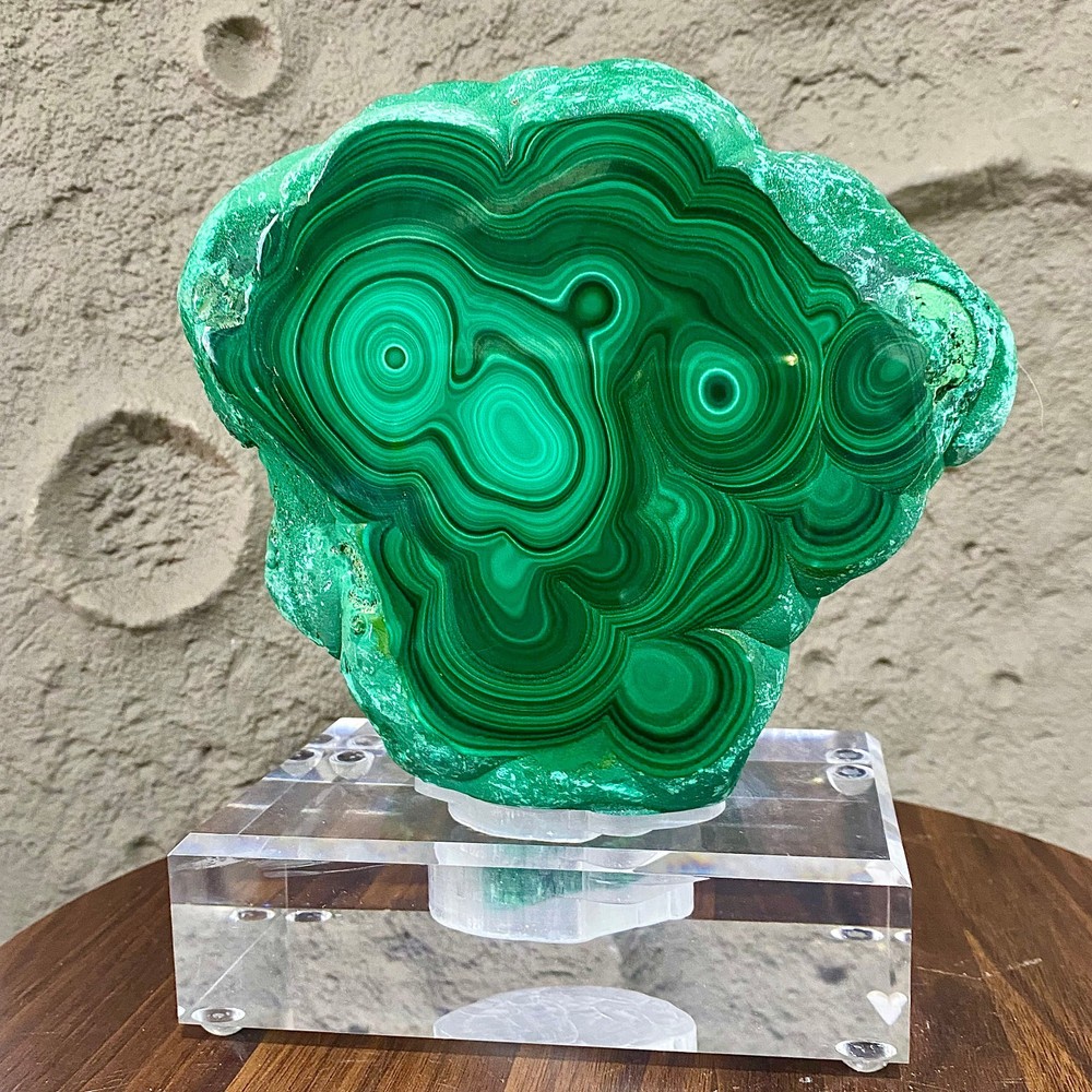 Malachite Crystal Cluster - Healing Stone, Polished Display - 6.4LB