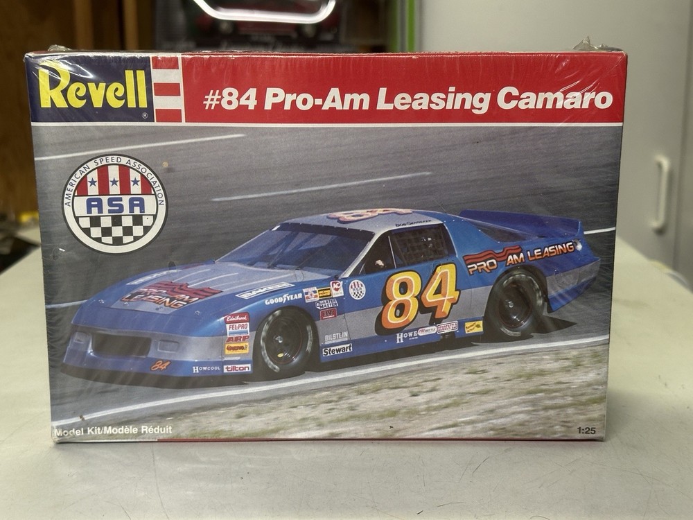 1989 SEALED 1:25 REVELL model ASA stock car kit #84 PRO-AM LEASING CAMARO #7138