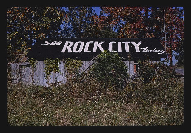 Photo:Felton Georgia 1980 Rock City Sign Route 27 Roof See Rock City Today
