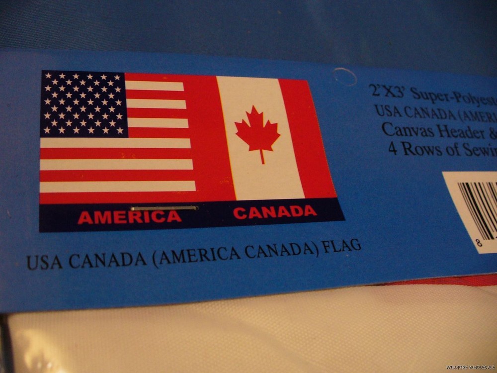2X3 USA & Canada Flags Lot - American & Canadian Flags