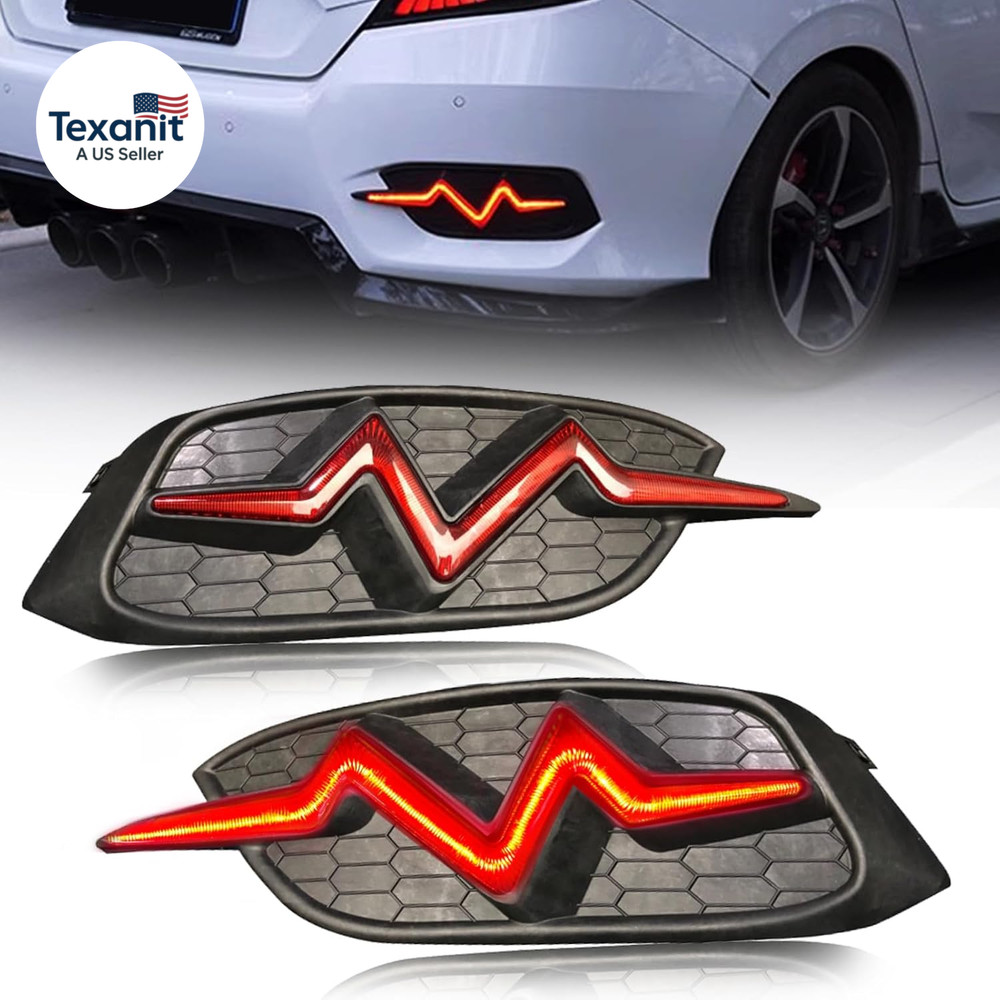 LED Rear Bumper Light for 2016 2017 2018 2019 2020 2021 Honda Civic LX EX Tourin