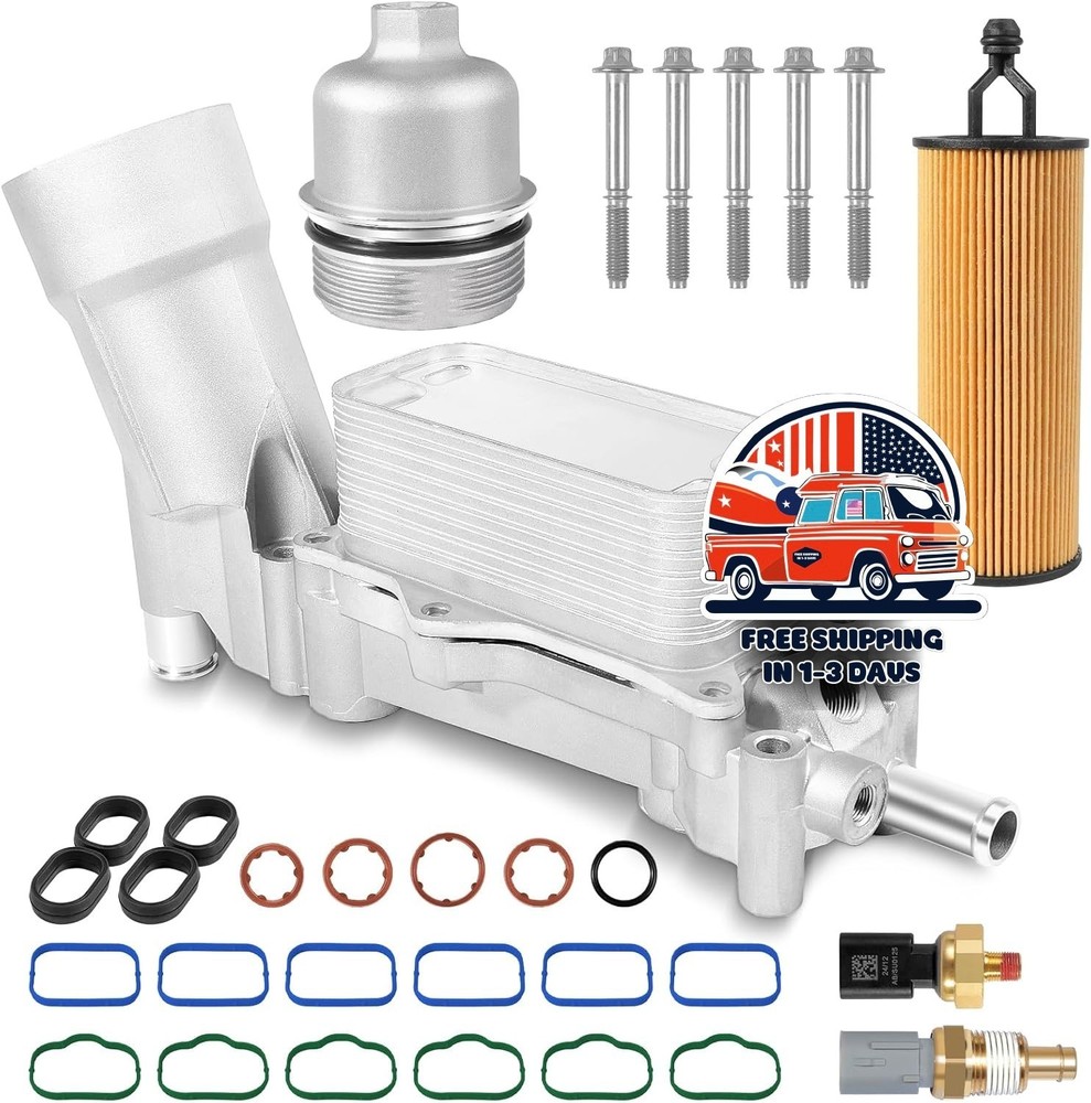 Carcasa de enfriador de aceite de aluminio para Jeep Wrangler de 3.6L 2017-2018